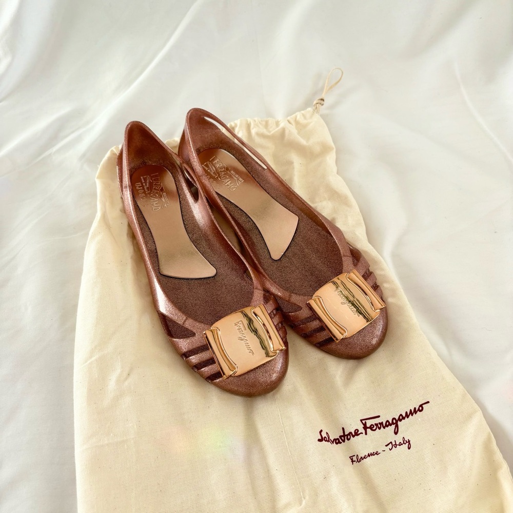Salvatore Ferragamo jelly ballet flats